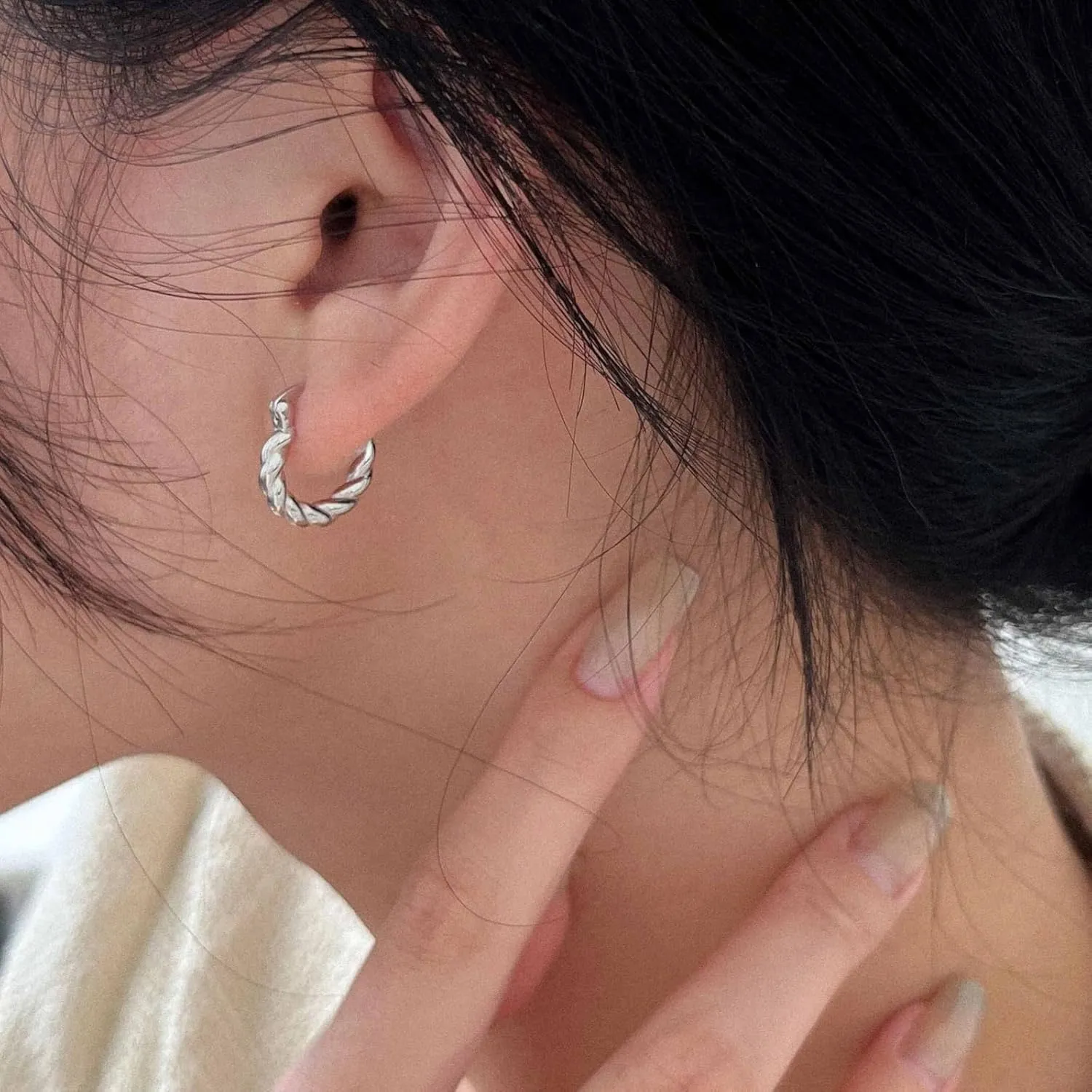 Small Silver Hoop Earrings 925 Sterling Silver Post Hoop Earrings for Women Cartilage Piercing 6 Pairs Silver Huggie Hoop Earrings Silver Stud Earrings Set Mini Tiny Hoop Earrings for Women Men