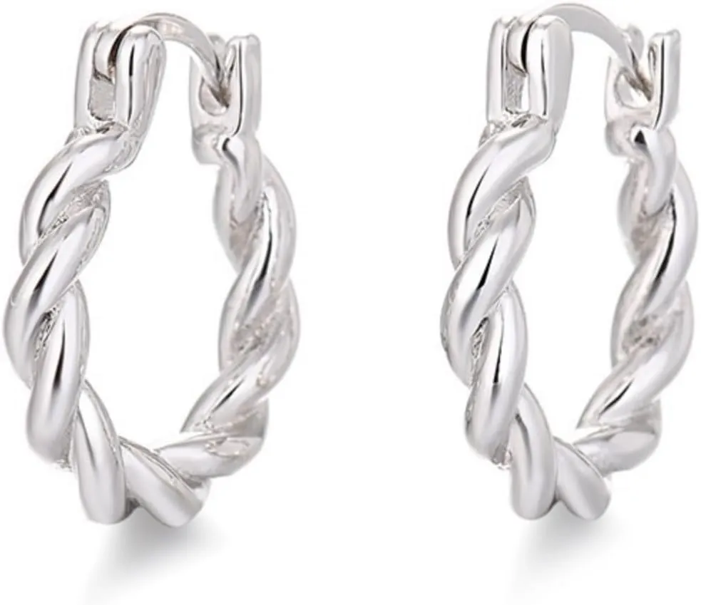 Small Silver Hoop Earrings 925 Sterling Silver Post Hoop Earrings for Women Cartilage Piercing 6 Pairs Silver Huggie Hoop Earrings Silver Stud Earrings Set Mini Tiny Hoop Earrings for Women Men