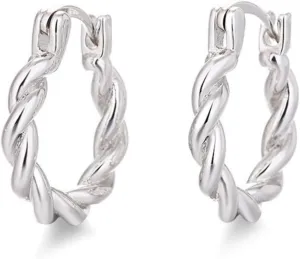 Small Silver Hoop Earrings 925 Sterling Silver Post Hoop Earrings for Women Cartilage Piercing 6 Pairs Silver Huggie Hoop Earrings Silver Stud Earrings Set Mini Tiny Hoop Earrings for Women Men