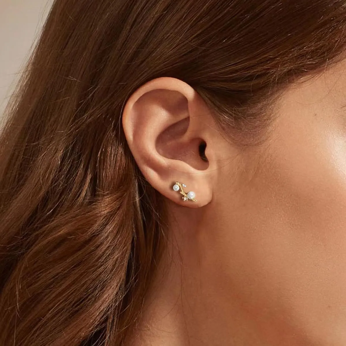 Solid 925 Sterling Silver Earrings Small 18K Gold Plated Stud Earrings for Women Trendy Hypoallergenic Cute Earrings Star Moon Sun Heart Cross Dots Pearl CZ Diamond Earrings Jewelry Christmas Gifts