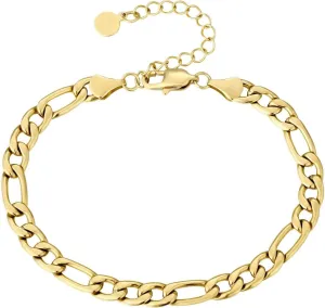 Stainless Steel Anklet Women, Summer Anklets Boho Figaro Chain Silver/Gold Foot Jewelry for Vacation Party