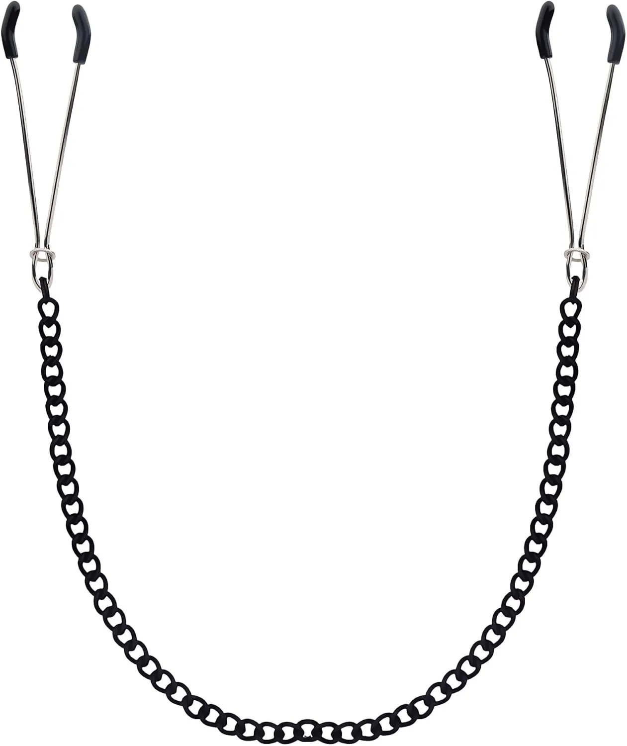 Stainless Steel Body Chain with Clamps Black Silver Non Piercing Body Chain Ring Adjustable Body Chain Clip for Women Faux Body Jewelry Gifts