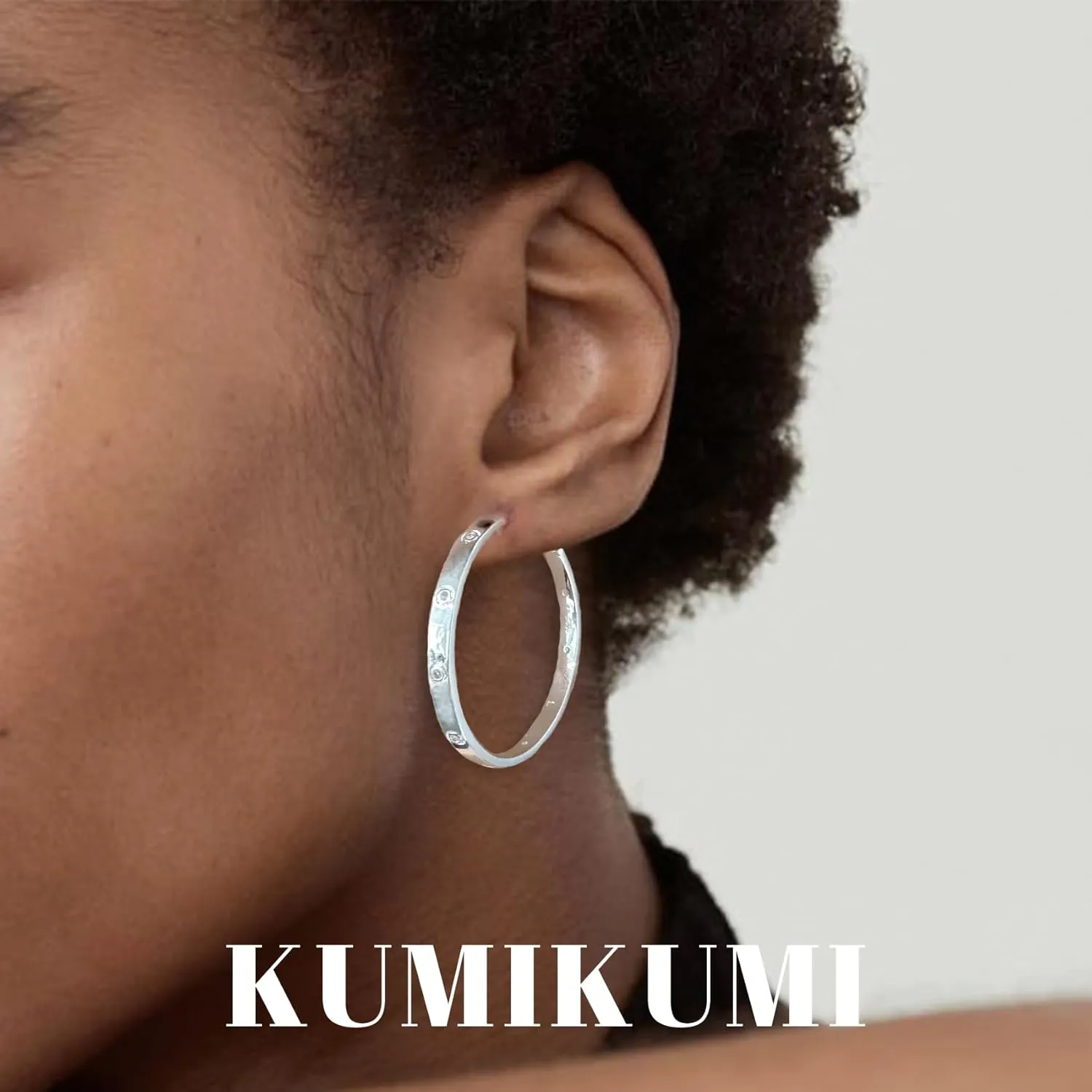 Sterling Silver Hoop Earrings,Hypoallergenic Silver Hoop Earrings for Women Lightweight Silver Hoops Earrings for Women(40/50/60mm)
