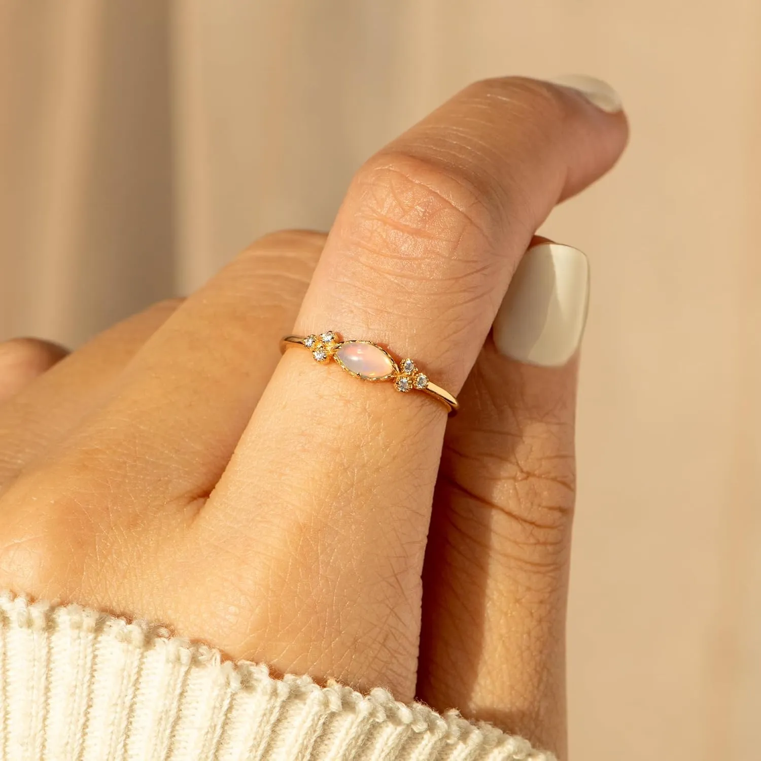STORYJEWELLERY 925 Sterling Silver Rings for Women, 18K Gold Plated Stacking Pinky Rings, Gifts for Women