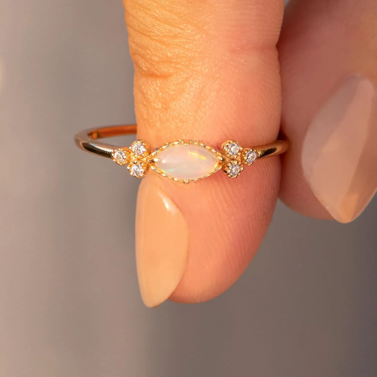STORYJEWELLERY 925 Sterling Silver Rings for Women, 18K Gold Plated Stacking Pinky Rings, Gifts for Women