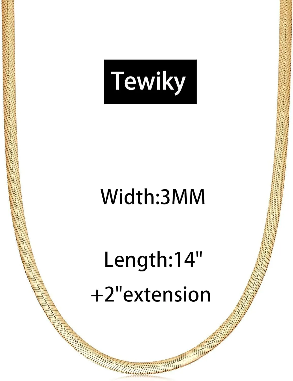 Tewiky Herringbone Necklace for Women Dainty 14k Gold Snake Chain Necklace Layered Gold Herringbone Double Flat Snake Chain Choker Necklace Thin Chunky Chain Necklace Gift for Her