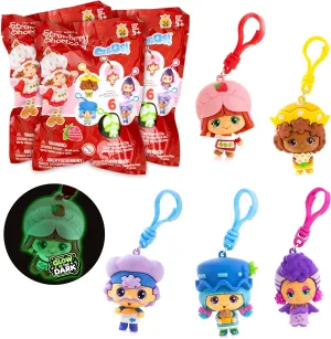 The Loyal Subjects Strawberry Shortcake Mystery Blind Bag Sweet Scented 2.5-inch Cheebee Keychain Figure 3-Pack - Receive 3 Mystery Blind Bag Cheebee Keychain/Backpack/Clip-on Figures