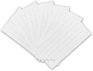 TheDisplayGuys - 6-Pack Deluxe White Velvet Jewelry Ring Display Foam Pad Insert - 72 Slots Holder - 14x7 Full Size