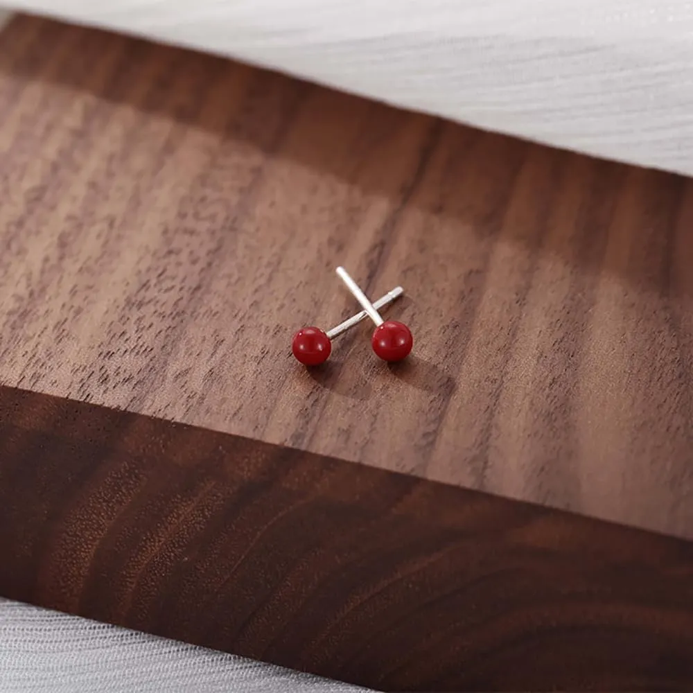 Tiny Round Ball Cartilage Stud Earrings for Women Hypoallergenic 925 Sterling Silver Enamel Bead Ball Tragus Tiny Small Studs Earring Cute Birthday Jewelry Gifts for Everyday