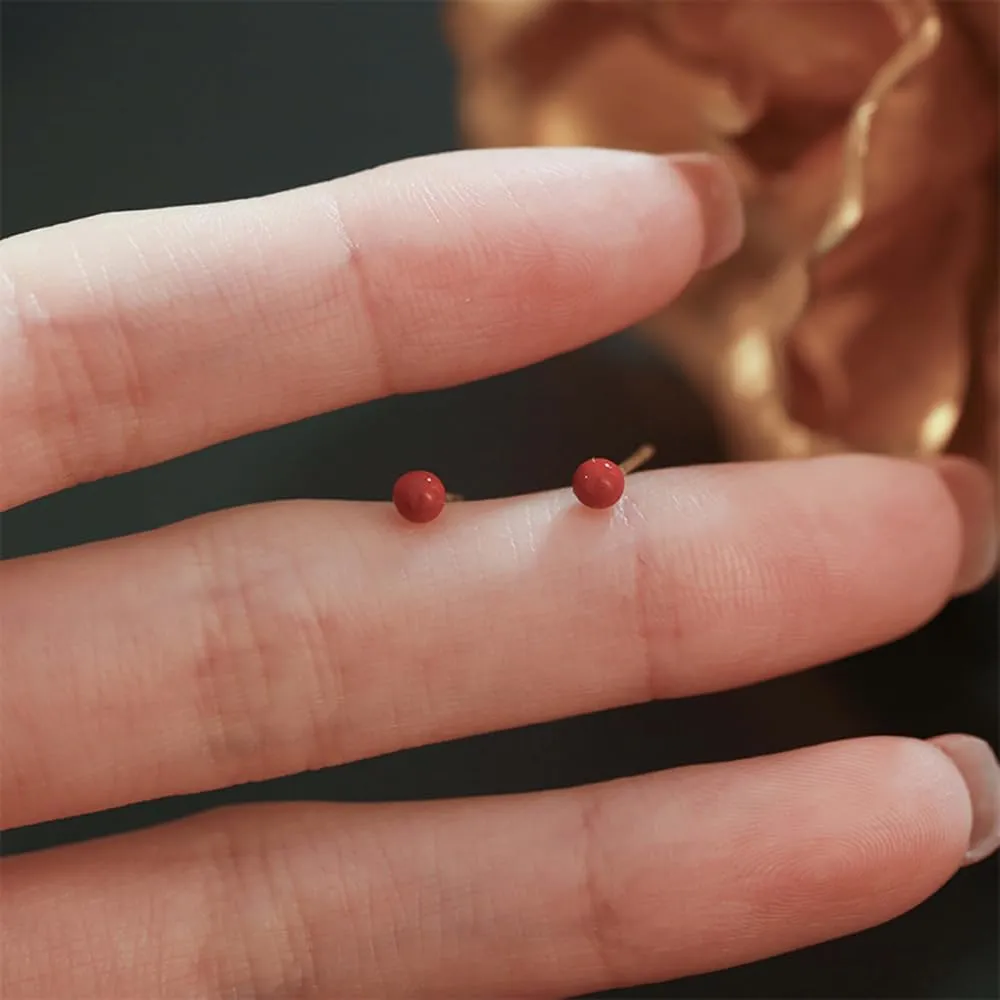Tiny Round Ball Cartilage Stud Earrings for Women Hypoallergenic 925 Sterling Silver Enamel Bead Ball Tragus Tiny Small Studs Earring Cute Birthday Jewelry Gifts for Everyday