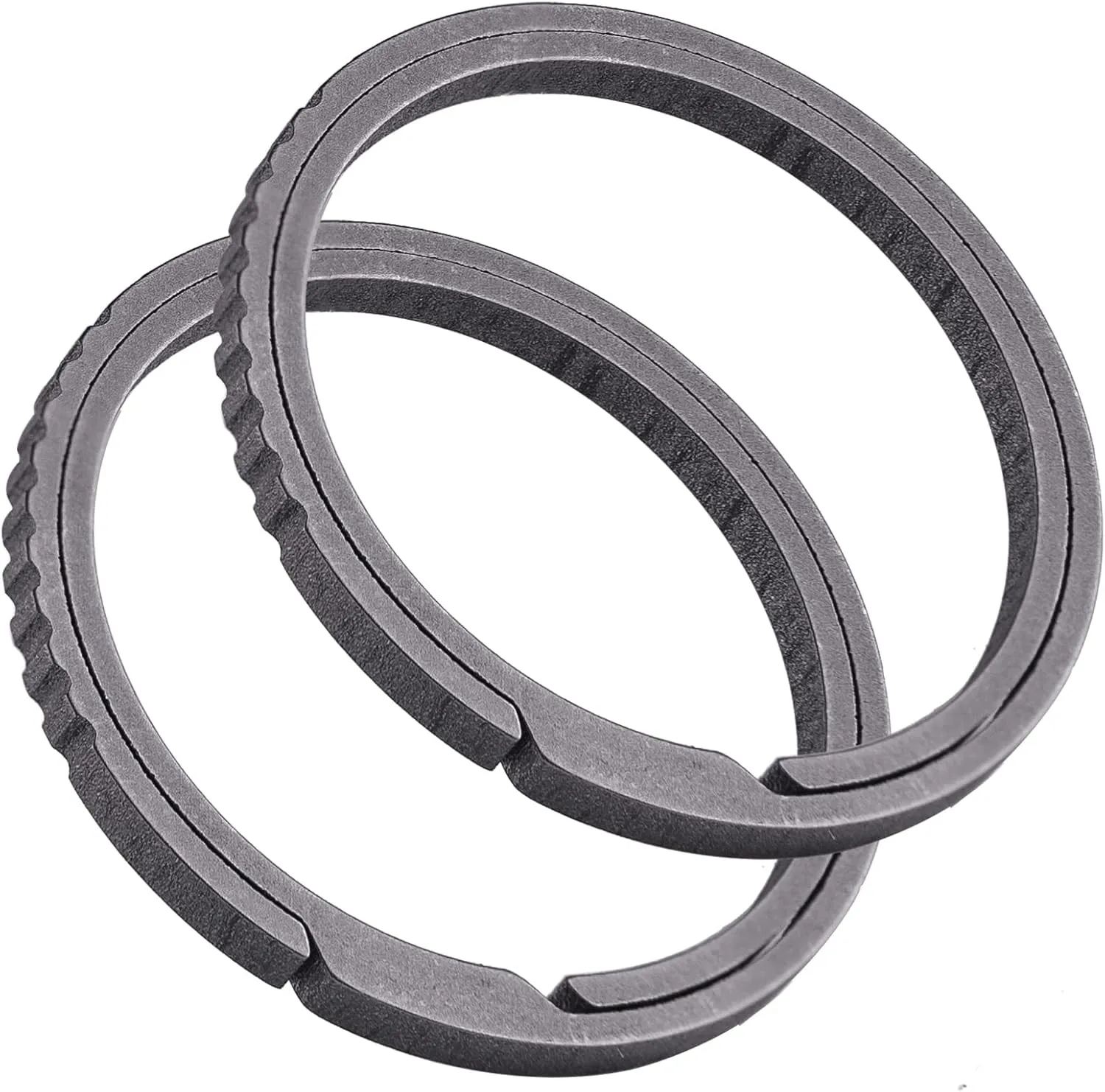 TISUR Key Rings for Keychains,Carabiner Keychain Ring Titanium Key Rings Heavy Duty Round Split Rings for Men and Women