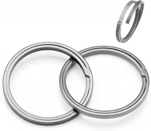 Titanium Key Rings Heavy Duty Side Pushing Split Keyrings for Key Carabiner Quick Release Keychain Rings