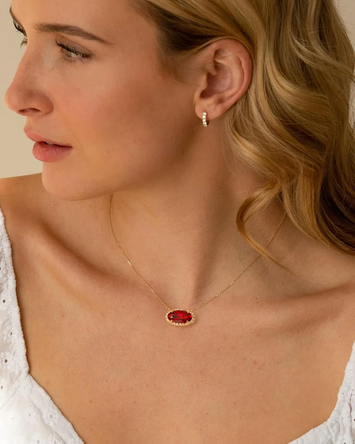 TLY Gold Necklace for Women Non Tarnish 14k Gold Plated Dainty Preppy Pendant Necklace Oval Gemstone Crystal Druzy Stone Rose Quartz Choker Necklace Birthday Wedding Everday Birthstone Jewelry Gifts for Mom
