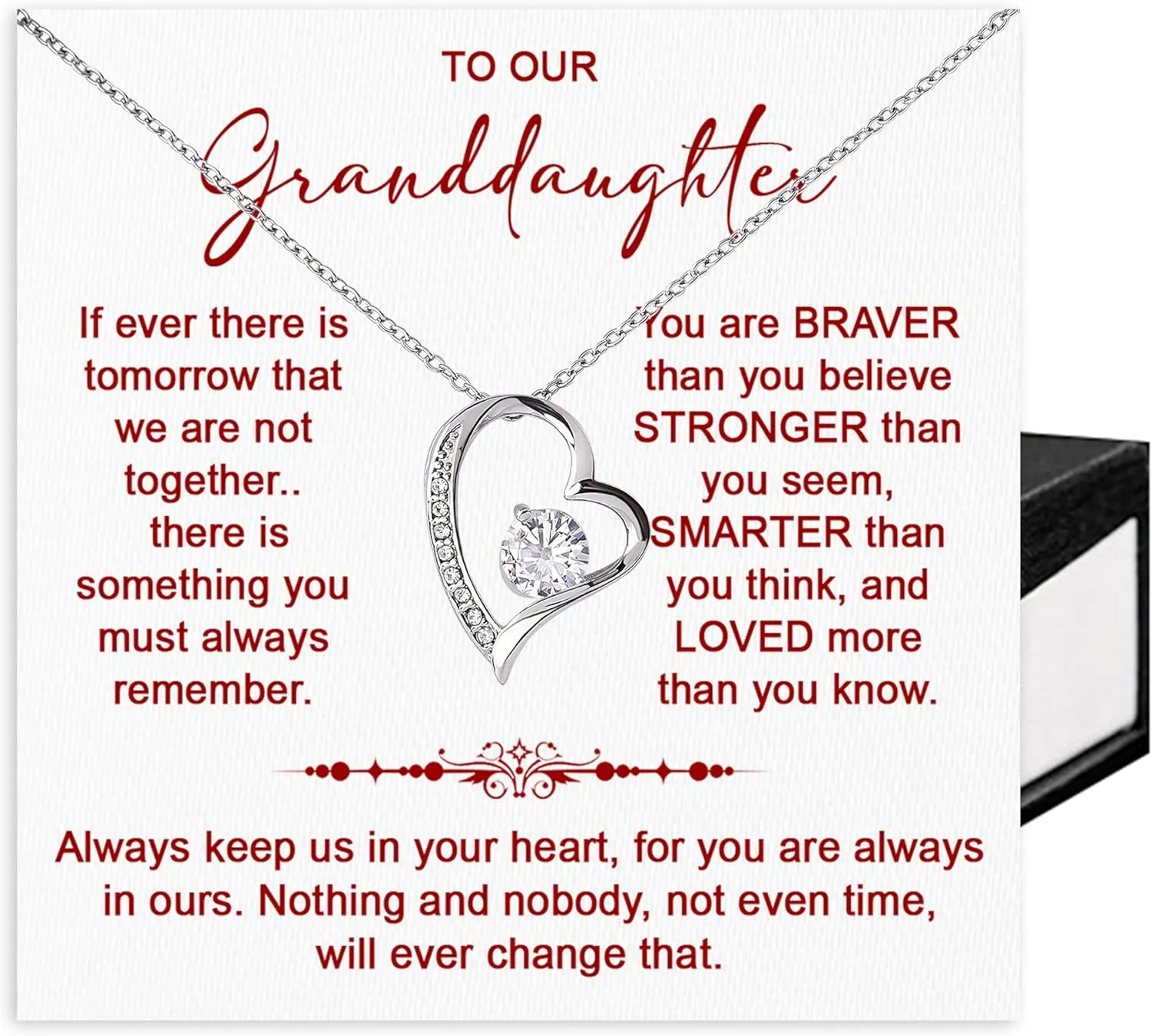 To My Beautiful Granddaughter Necklace, Granddaughter Necklace From Grandparents, Grandma Granddaughter Necklace, Gifts Granddaughter Jewelry, Christmas Gifts For Granddaughter