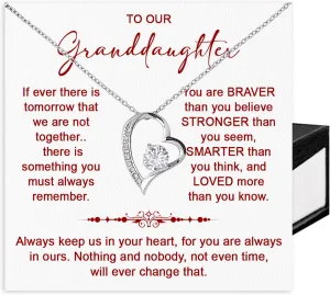 To My Beautiful Granddaughter Necklace, Granddaughter Necklace From Grandparents, Grandma Granddaughter Necklace, Gifts Granddaughter Jewelry, Christmas Gifts For Granddaughter
