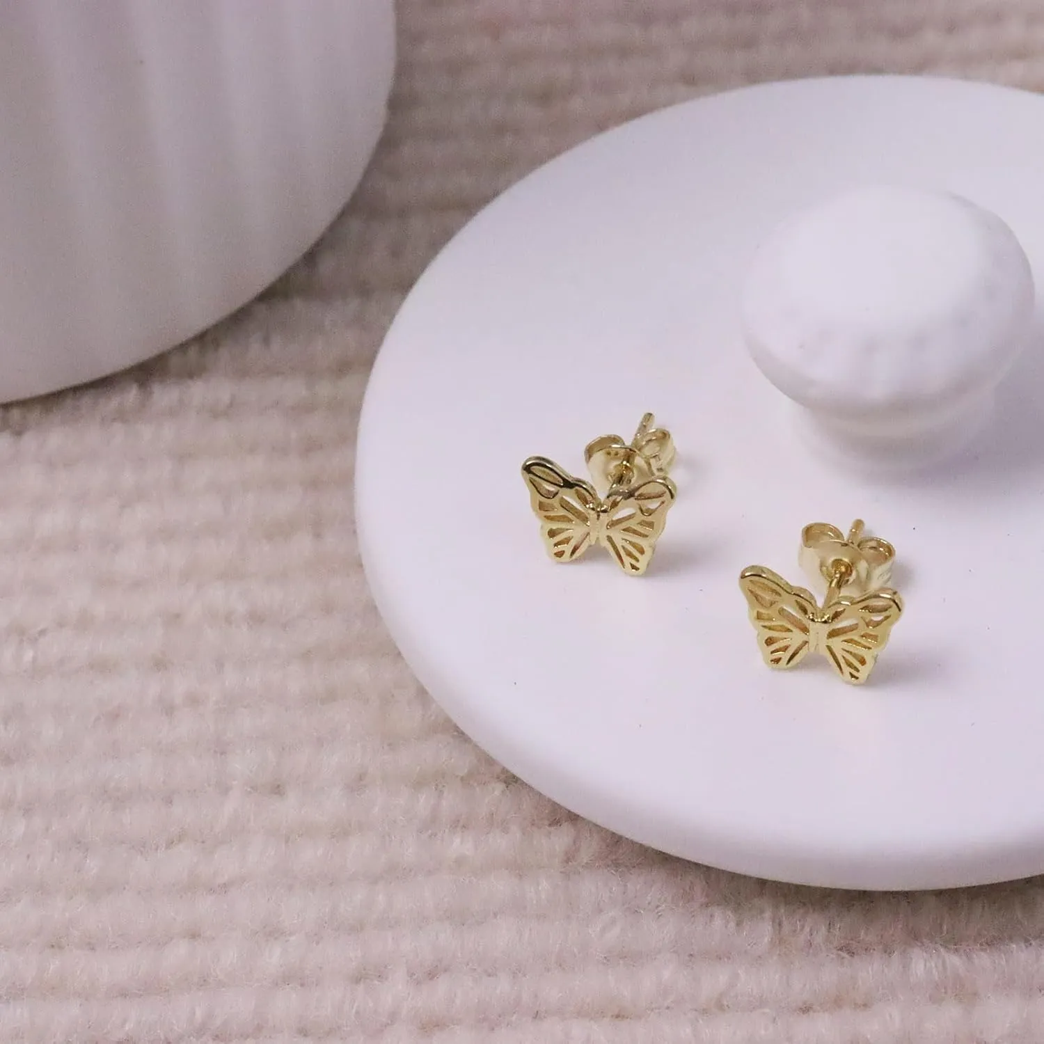 ToHeart 14K Butterfly Earrings for Womens Lightweight Minimalist Gold Butterfly Earrings for Womens Handpicked Gifts Bff Birthday