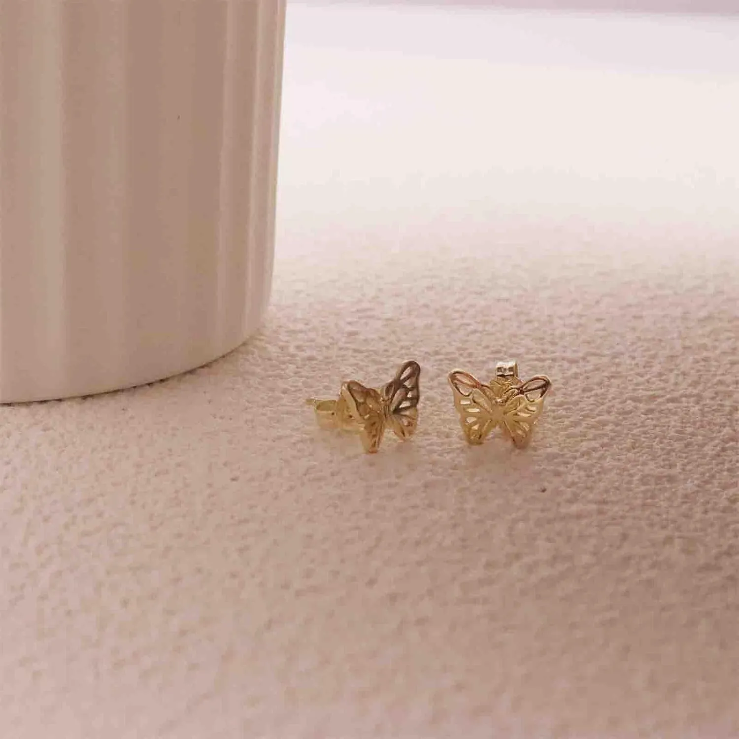 ToHeart 14K Butterfly Earrings for Womens Lightweight Minimalist Gold Butterfly Earrings for Womens Handpicked Gifts Bff Birthday
