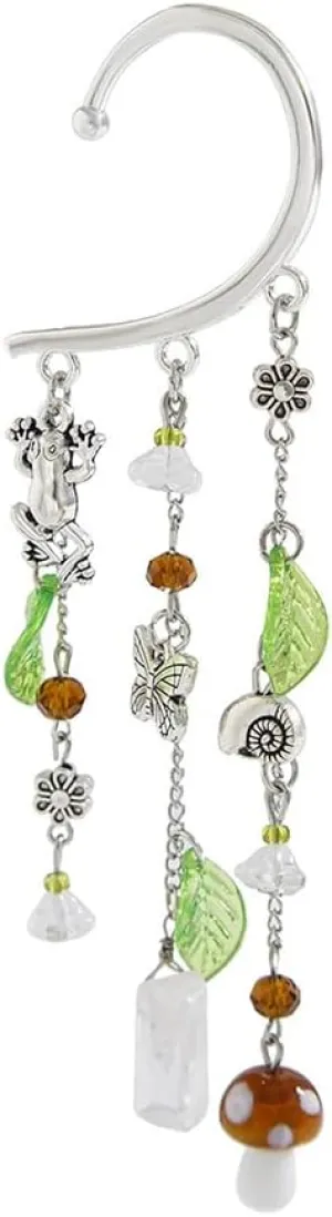 Trendy Ear Cuffs for Women, Non-piercing Ear Bone Clips Wrap Around Dangle Tassel Women's Clip-On Earrings Hook Cuff Climber Earrings for Women