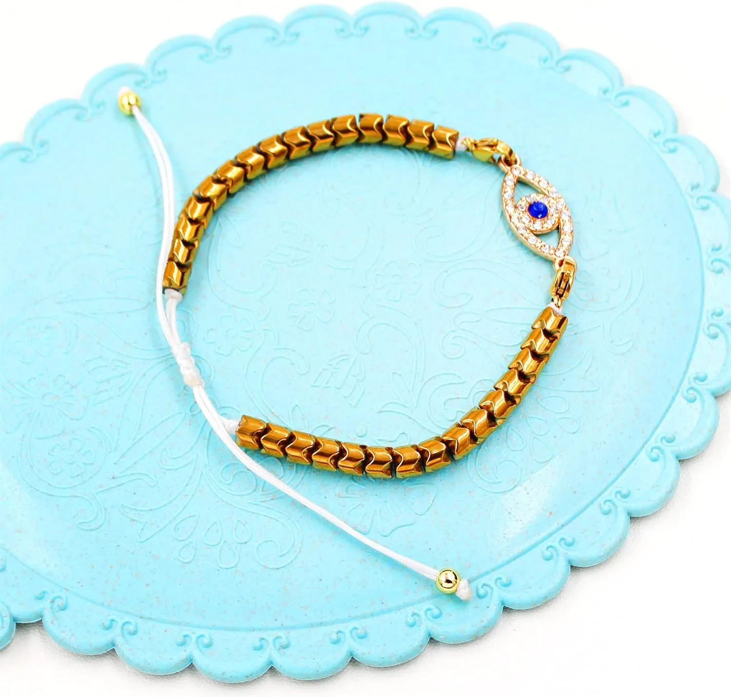 Uloveido Detachable 20 PCS Evil Eye Hamsa Hand Bracelets Pack For Women Girls Boys Mexican Braclets Set Protection Amulet Anklets