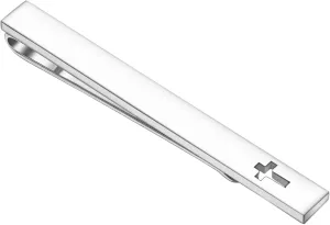 Unique Cross Tie Clips for Men Black Silver Gold Personalized Tie Clip Suitable for Regular Ties Classic And Minimalist Copper Tie Bar Box