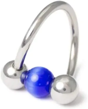 Unique Design Captive Bead Twister Ring - Great for Belly Navel Piercing - 14ga 316L Surgical Steel