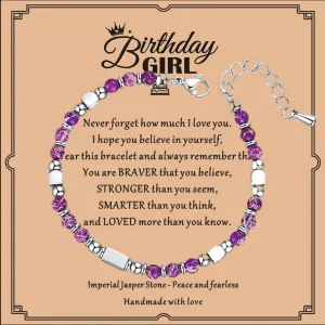 Unique Gifts Bracelet for Women Girls Daughter Granddaughter Best Friend Birthday Gift Presents Trendy Cute Stuff Inspirational Gift for Valentines Day Mother's Day