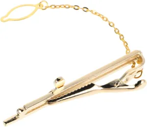 Unique Gold Tie Clip for Men Fine Craftsmanship Metal Necktie Clip Versatile Tie Pin for Party