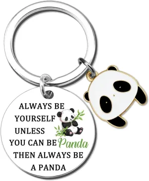 Unique Panda Keychain Gifts for Women Men Teen Girls Boys Thoughtful Birthday Easter Gifts Cute Pandas Bear Inspirational Baby Pandas Gift Ideas for Her Him