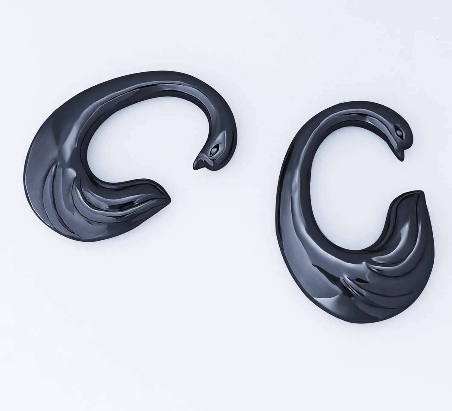 Unique Swan Ear Weights Heavy Hangers for Ear Tunnels Cute Stainless Steel Ear Stretching Kits Dangle Gauges Ear Plugs for Women Fit Size 2G 0G 00G