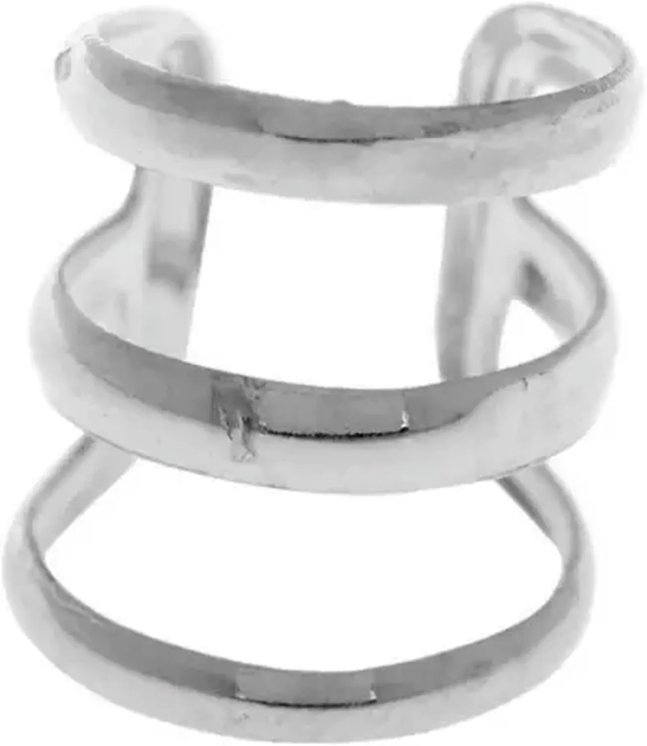 Unisex Punk Rock Ear Clip Cuff Wrap No Piercing-Clip On Earring Jewelry =Y-Silver