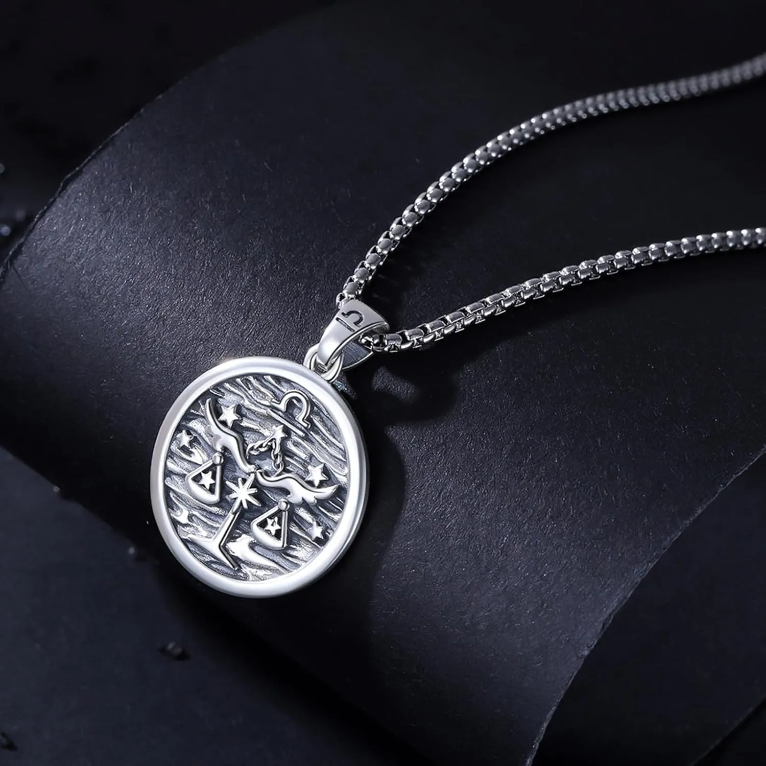 Unisex Zodiac Sign Necklace 925 Sterling Silver Constellation Pendant Necklaces,Horoscope Zodiac Jewelry Birthday Gift for Women Men