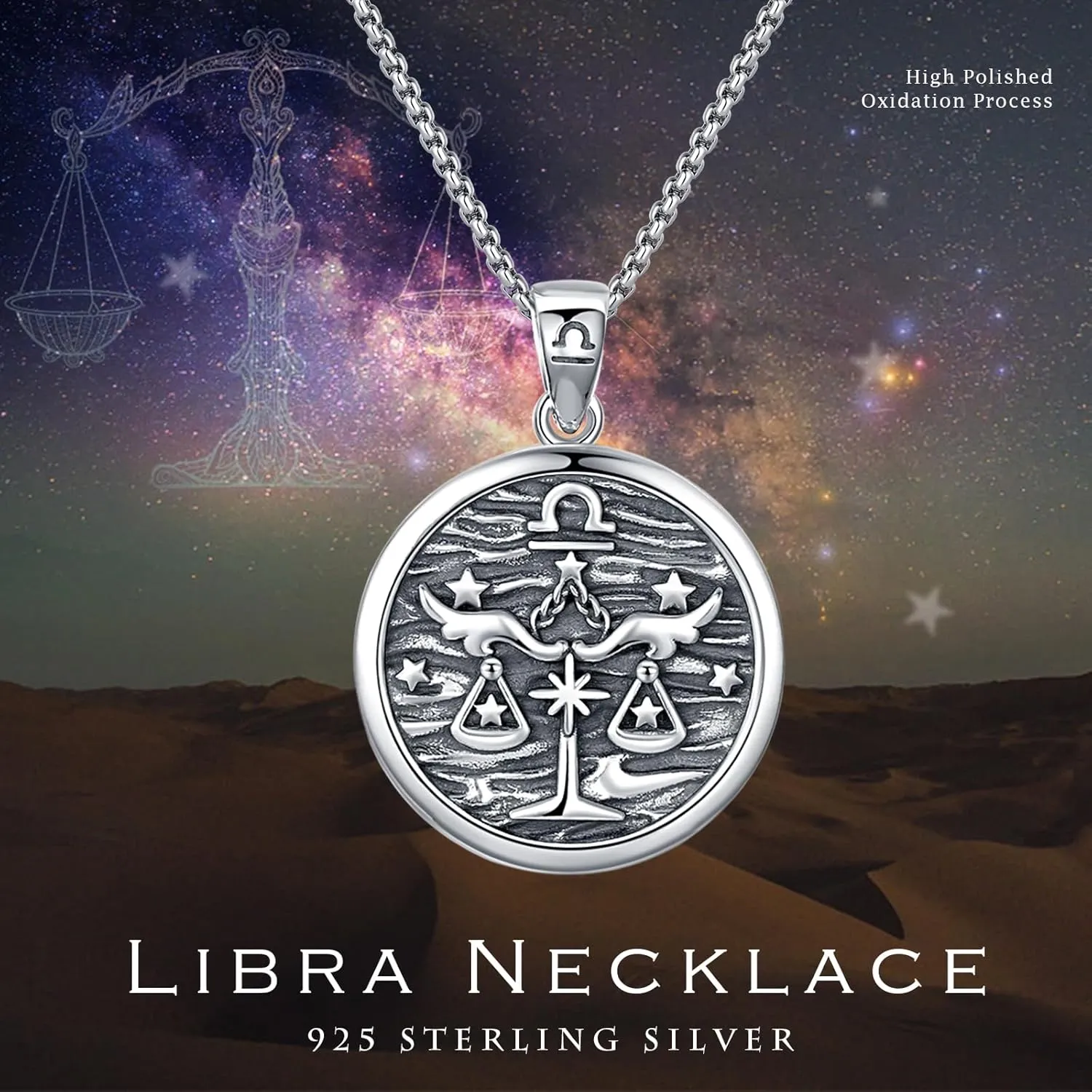 Unisex Zodiac Sign Necklace 925 Sterling Silver Constellation Pendant Necklaces,Horoscope Zodiac Jewelry Birthday Gift for Women Men