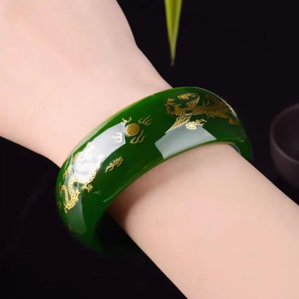 URED Jade Bangle Bracelet for Women Green Jade Bangle Red Jade Bangle Purple Jade Bangle Chinese Feng Shui Bracelet Good Luck Wealth Bangle Blue Stone Bangle