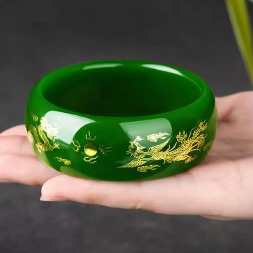URED Jade Bangle Bracelet for Women Green Jade Bangle Red Jade Bangle Purple Jade Bangle Chinese Feng Shui Bracelet Good Luck Wealth Bangle Blue Stone Bangle