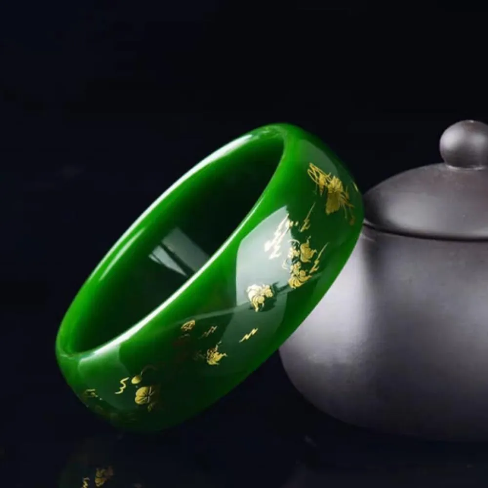 URED Jade Bangle Bracelet for Women Green Jade Bangle Red Jade Bangle Purple Jade Bangle Chinese Feng Shui Bracelet Good Luck Wealth Bangle Blue Stone Bangle