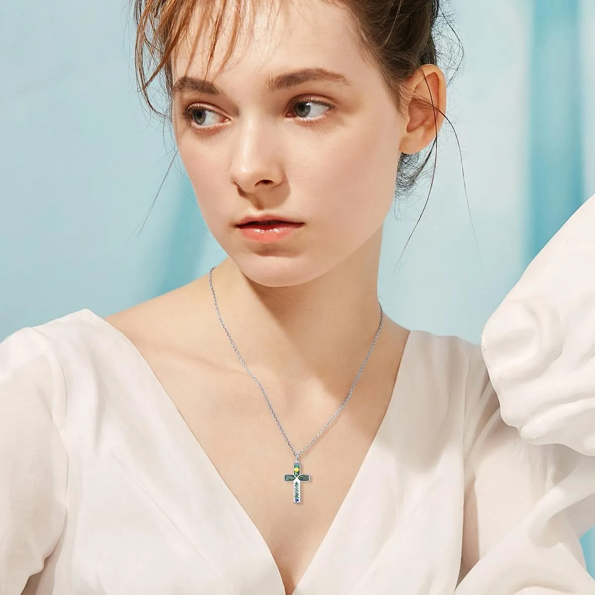Urn Necklaces for Ashes S925 Sterling Silver Hummingbird Cross/Forget Me Not Flower/Dragonfly/Om Mani Padme Hum/Butterfly/Compass Cremation Jewelry for Women Men with Filling Tool