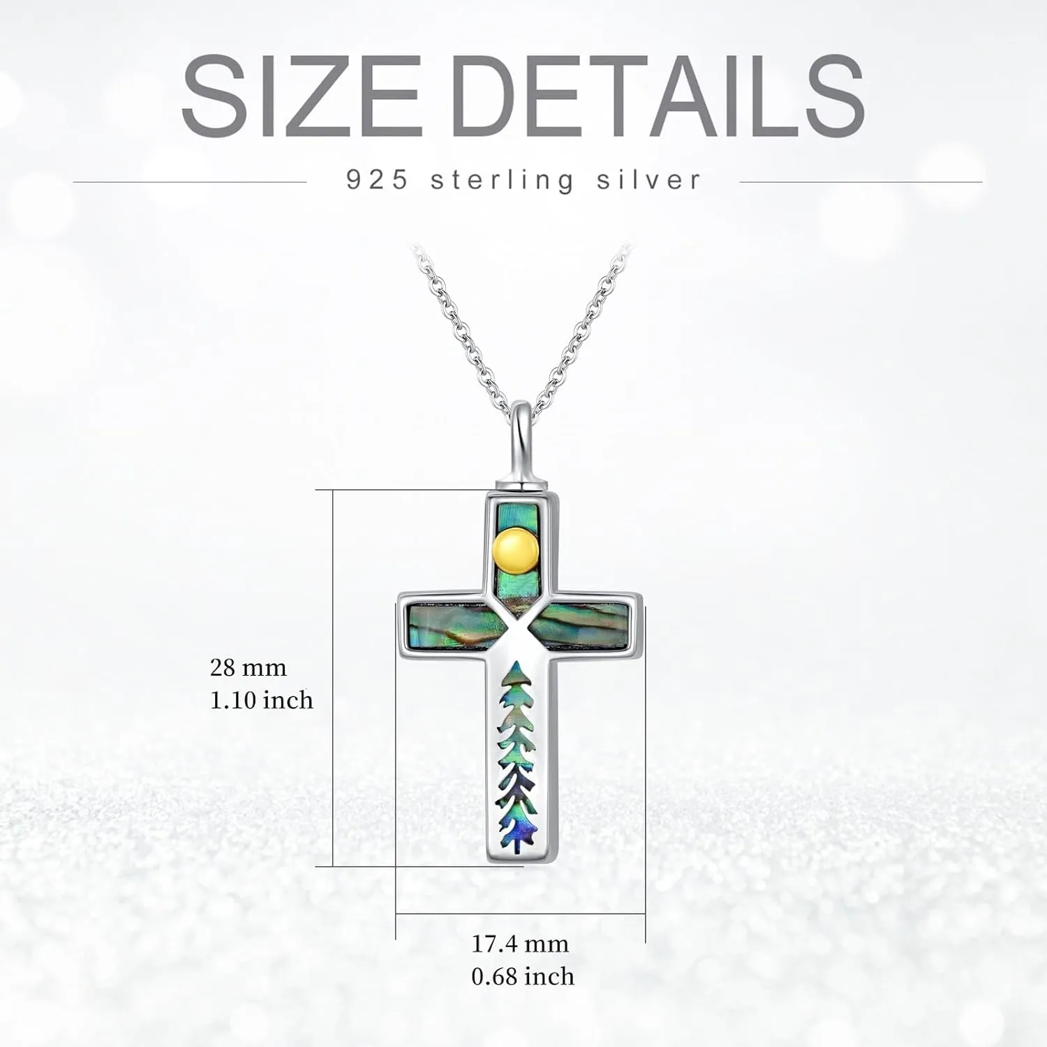 Urn Necklaces for Ashes S925 Sterling Silver Hummingbird Cross/Forget Me Not Flower/Dragonfly/Om Mani Padme Hum/Butterfly/Compass Cremation Jewelry for Women Men with Filling Tool