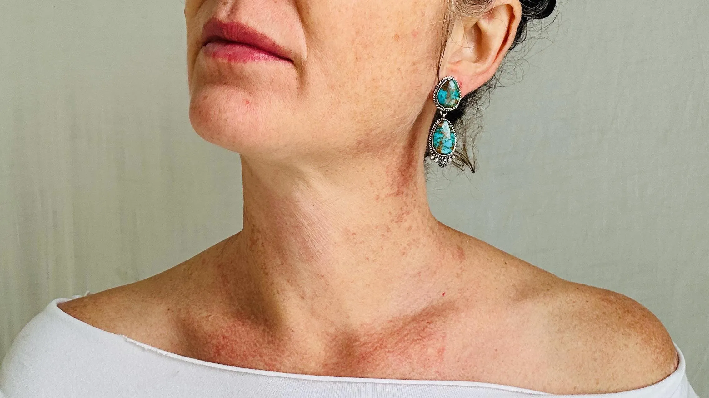 Vintage Navajo Turquoise Post Earrings. Diné Jewelry in Sterling Silver I Handmade American Turquoise. 4103