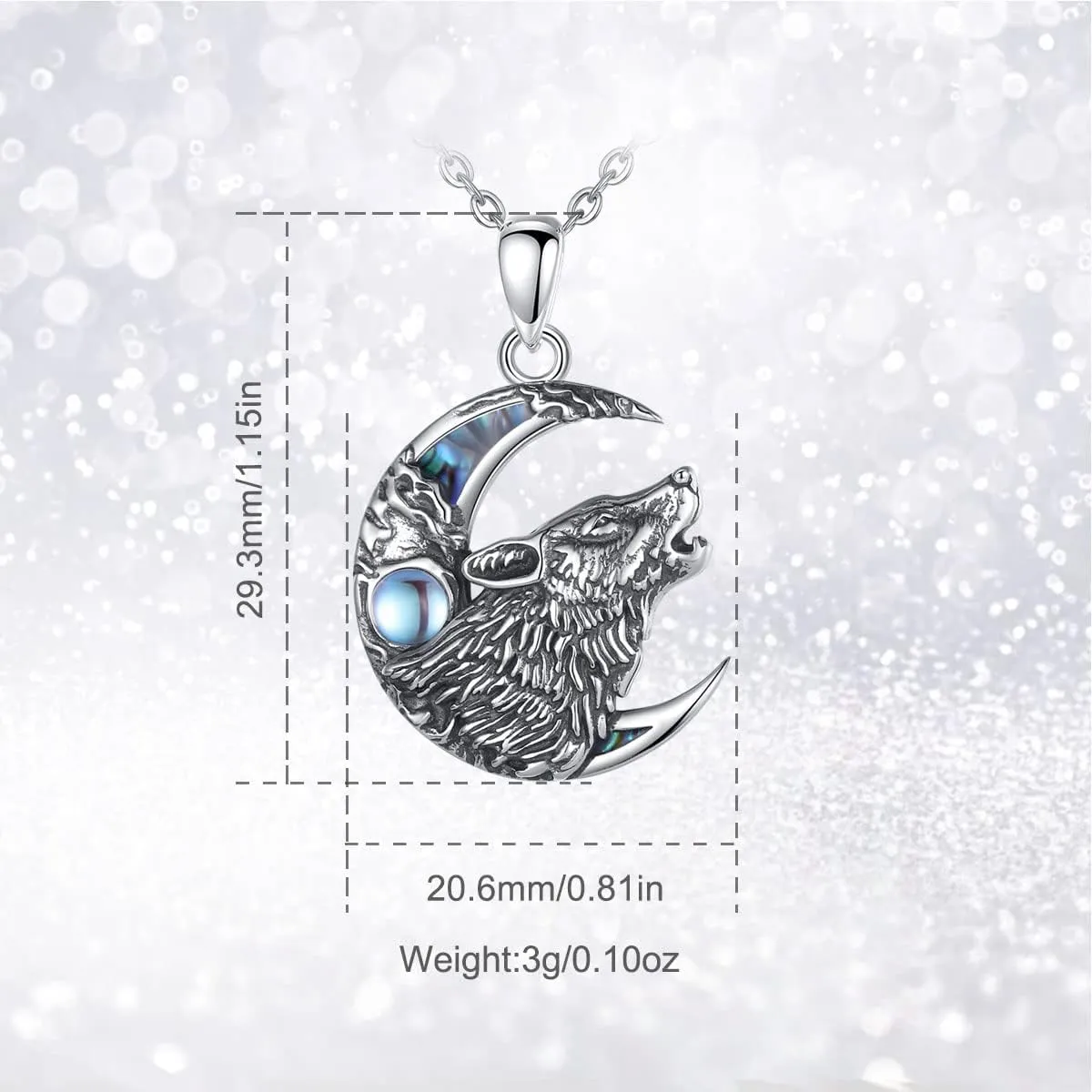 Vito 925 Sterling Silver Viking Necklace for Women Men, Viking Dragon/Wolf/Horse/Tree of Life Pendant Norse Amulet Nordic Jewelry for Men