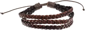 West Coast Paracord Leather Bracelets  Genuine Leather in a Variety of Styles  Adjustable  Ideal for Layering Fashion Pieces (4mm Woven Bracelet, Light Brown)