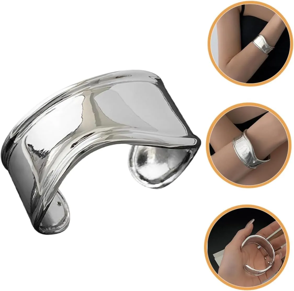 Women' Opening Irregular Bracelet Open Bracelet Metal Bracelets Women Jewelry Bracelets for Women Bangle