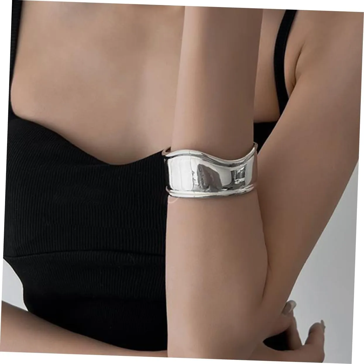 Women' Opening Irregular Bracelet Open Bracelet Metal Bracelets Women Jewelry Bracelets for Women Bangle