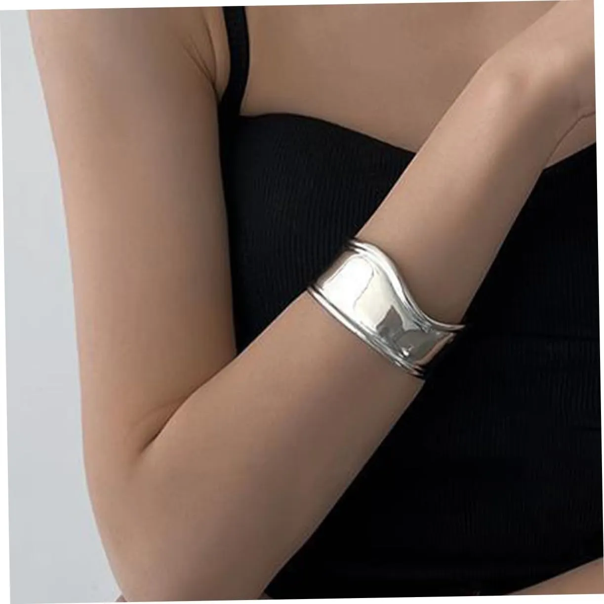 Women' Opening Irregular Bracelet Open Bracelet Metal Bracelets Women Jewelry Bracelets for Women Bangle