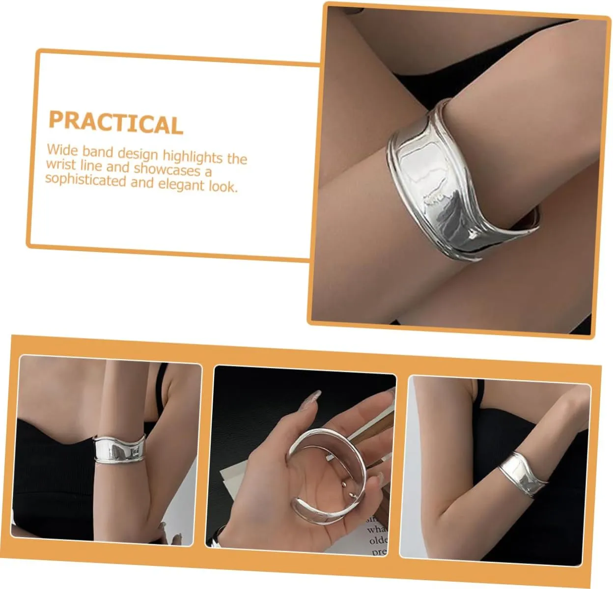 Women' Opening Irregular Bracelet Open Bracelet Metal Bracelets Women Jewelry Bracelets for Women Bangle
