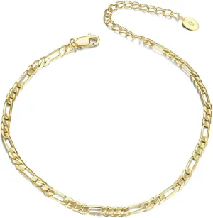 Womens Anklets Jewelry Sterling Silver, Ankle Braclet Boho Simple Chain Silver/Gold Foot Accessories Gifts for Friend