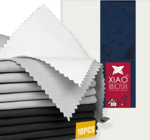 XIAOXINGYUN 18 PCS Silver polishing Cloth,Jewelry Cleaning Cloth for Sterling Silver, Multi-Layer Silver Jewelry Cleaner Cloth Keep Jewelry Cleaning and Shiny (6'' x 8''*18Pcs)