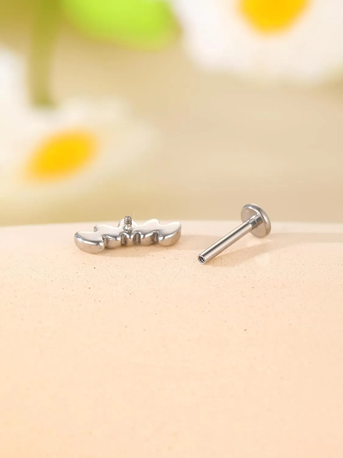 Xpircn 14G 16G 18G G23 Titanium Opal CZ Labret Monroe Lip Rings Studs Helix Cartilage Tragus Stud Piercing Jewelry, 1 Piece
