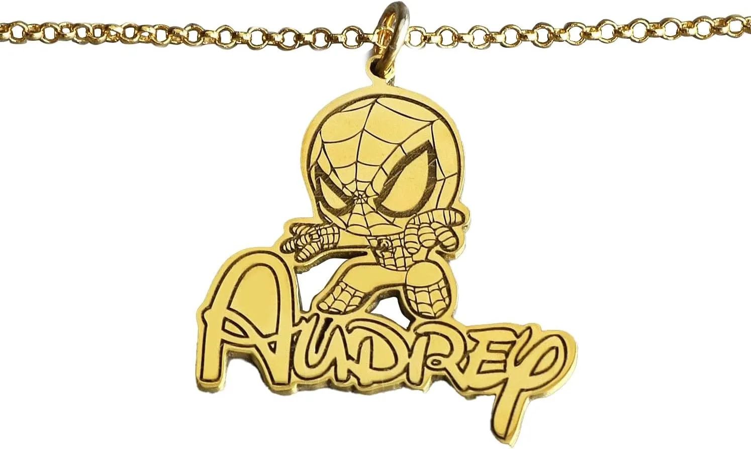 XVX Personalized Comic Character Name Necklace | Customized Superhero Gift For Bridesmaid| Dainty Statement Piece| Unique Gift for Groom