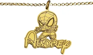 XVX Personalized Comic Character Name Necklace | Customized Superhero Gift For Bridesmaid| Dainty Statement Piece| Unique Gift for Groom