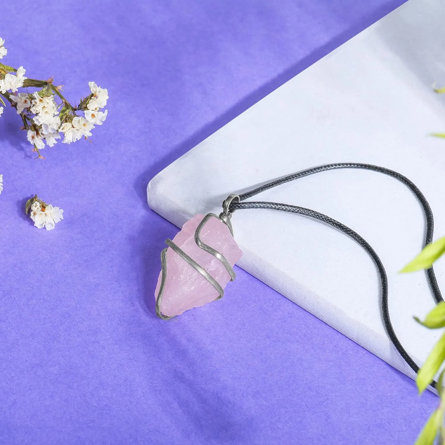YATSKIA Black Tourmaline Necklace - Tourmaline Necklace - Healing Spiritual Crystal Necklaces - Black Tourmaline Jewelry - Raw Crystal Necklace Pendant